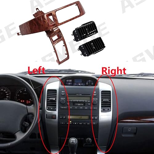 Miniatura 2 de Panel de ventilación de aire con salida de aire acondicionado para Toyota PRADO Lexus GX470 2002-2009 55474-60040 (borgoña)