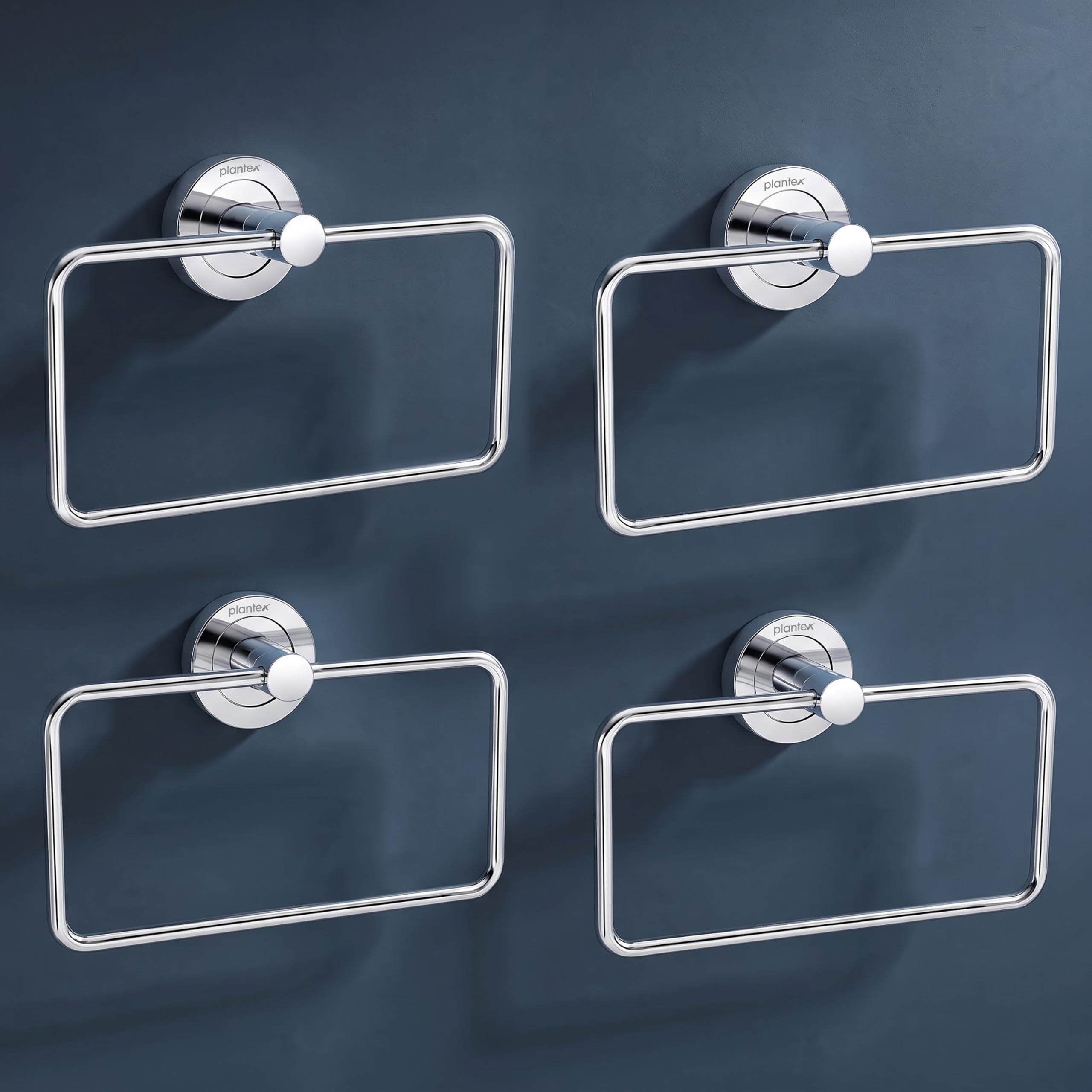 Plantex Stainless Steel Towel Rings - 2 Pack -9 Plantex Stainless Steel Towel Rings - 2 Pack -9