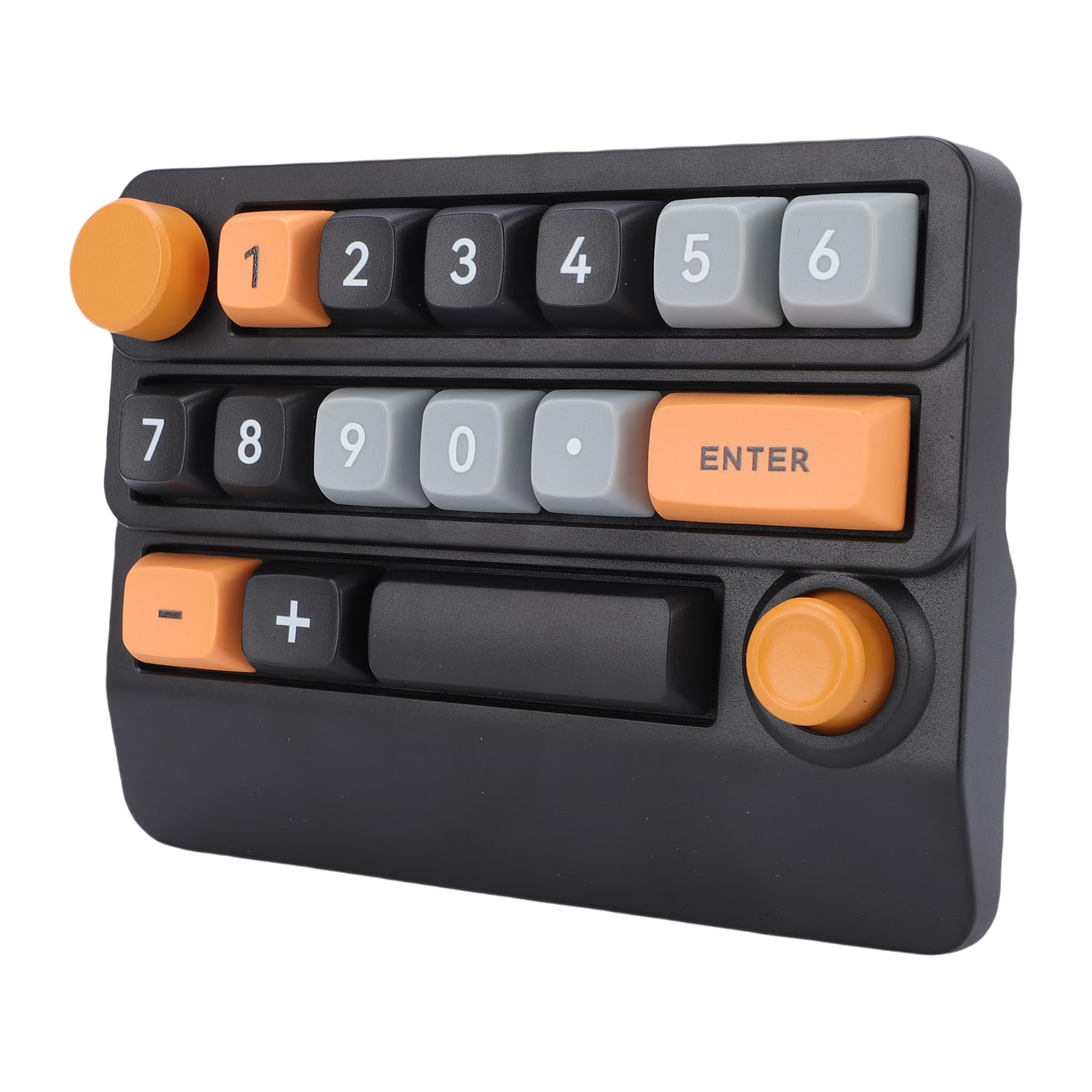 Cuifati Pavé Numérique Mécanique RVB sans Fil, Clavier Macro Programmable à 15 Touches Remplaçable à Chaud avec Bouton de Commande du Joystick du pavé Numérique, pour PC Portable IOS (Jaune Noir Bleu)