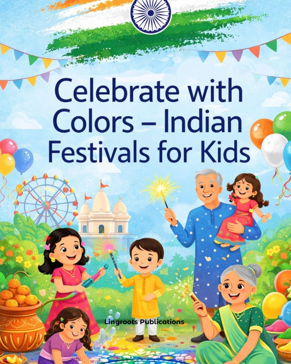 Celebrate with Colors: Indian Festivals for Kids: An Easy Indian Festival Coloring Book for Toddlers and Preschoolers Ages 3–6 | Diwali, Holi, Eid, Baisakhi, Gudi Padwa