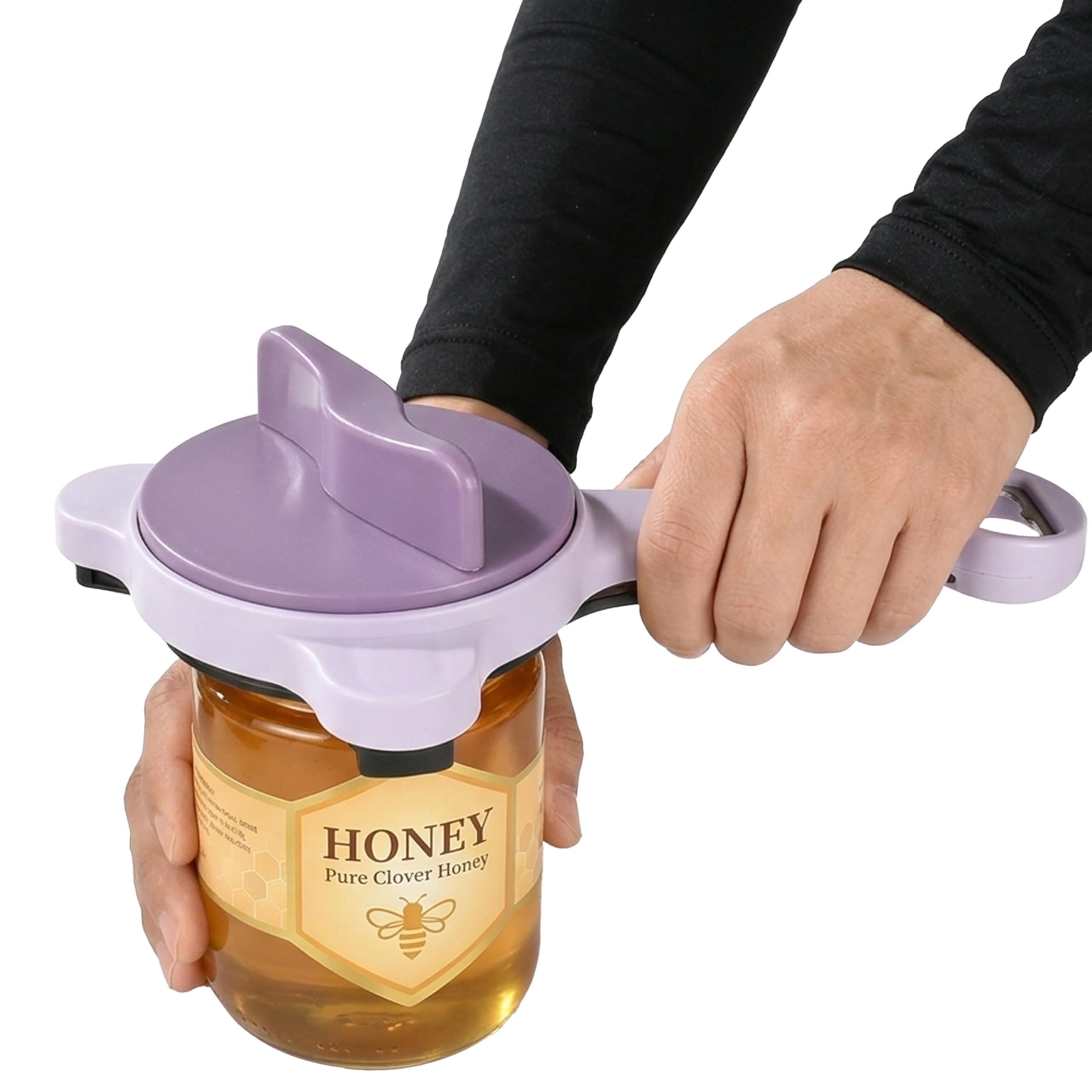 GwaOery Multifunctional Retractable Bottle Opener Jar Opener (Purple)