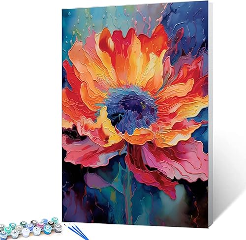 Vista 63 de Pintura artística de acuarela amarilla por número para adultos, principiantes, estudiantes, niños, regalo ideal de cumpleaños, aniversario, plantas