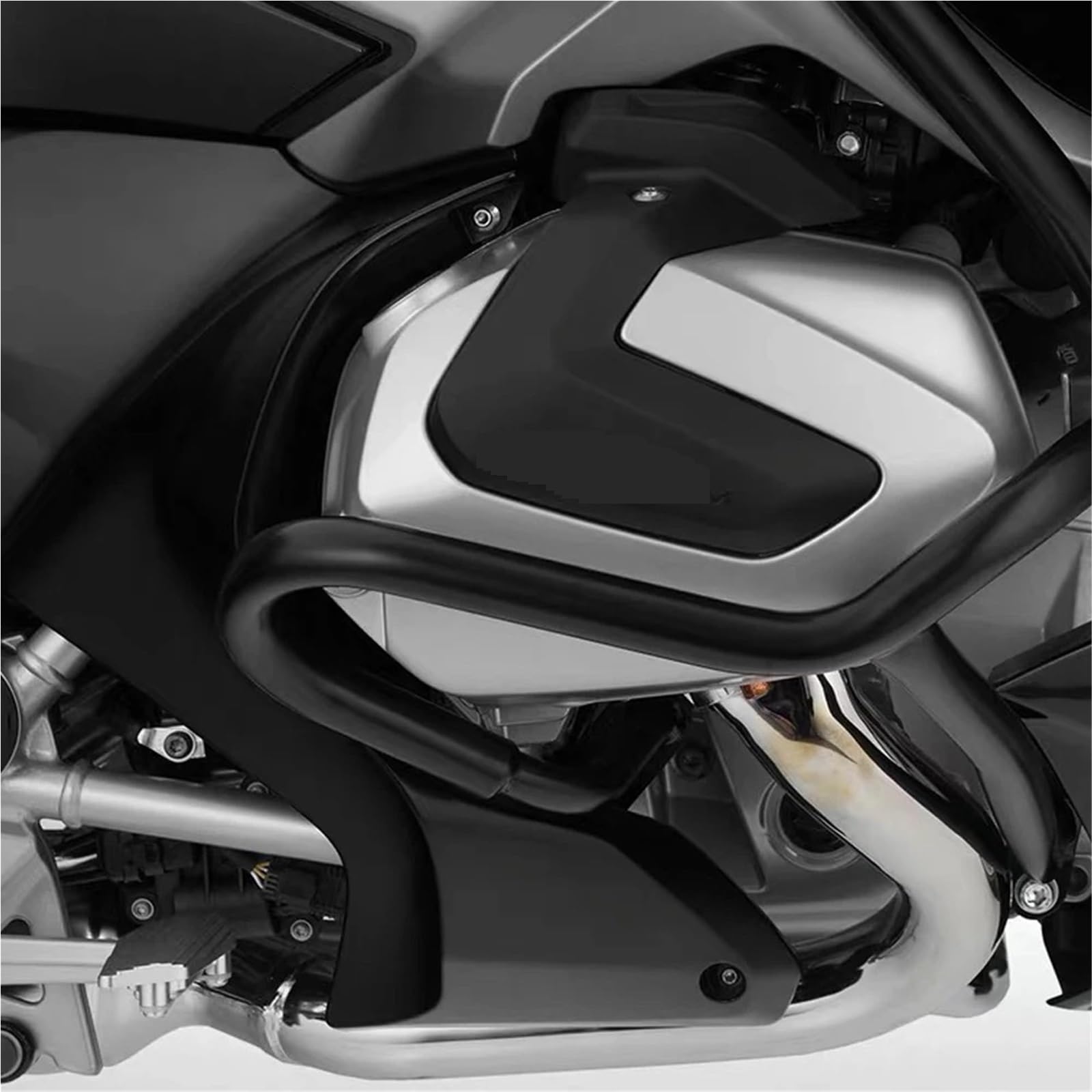 Coperchio di protezione della batteria Copri-candela per moto, testata cilindro, adatto per BMW R1250GS R1250RS R1250RT R1250R R1250 Adventure, protezione motore(Black)