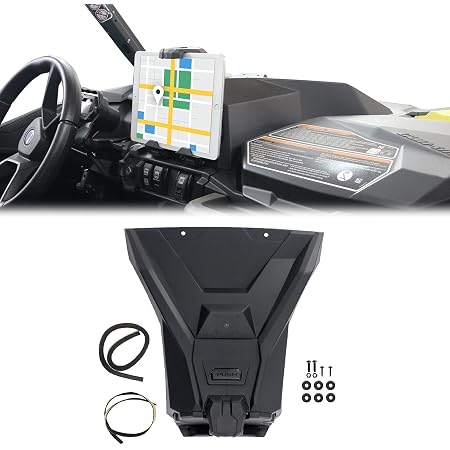 Electronic Device Tablet Phone Holder with Storage Box Organizer Compartment for CAN‑AM Maverick X3 Sporty Electronic Device Phone Tablet GPS Holder Mounts