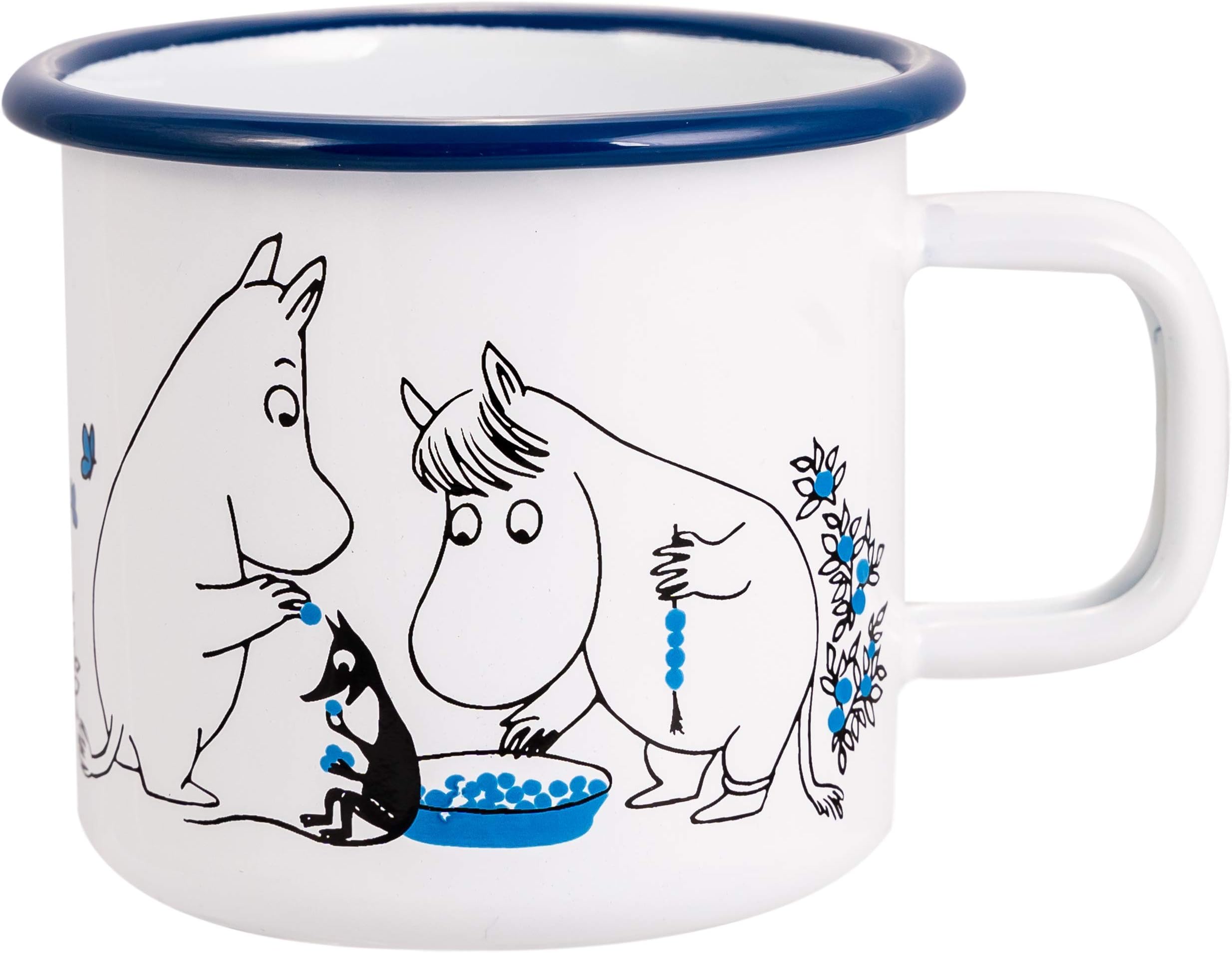 Moomin Mug Blueberries, Enamel Mug, 370ml