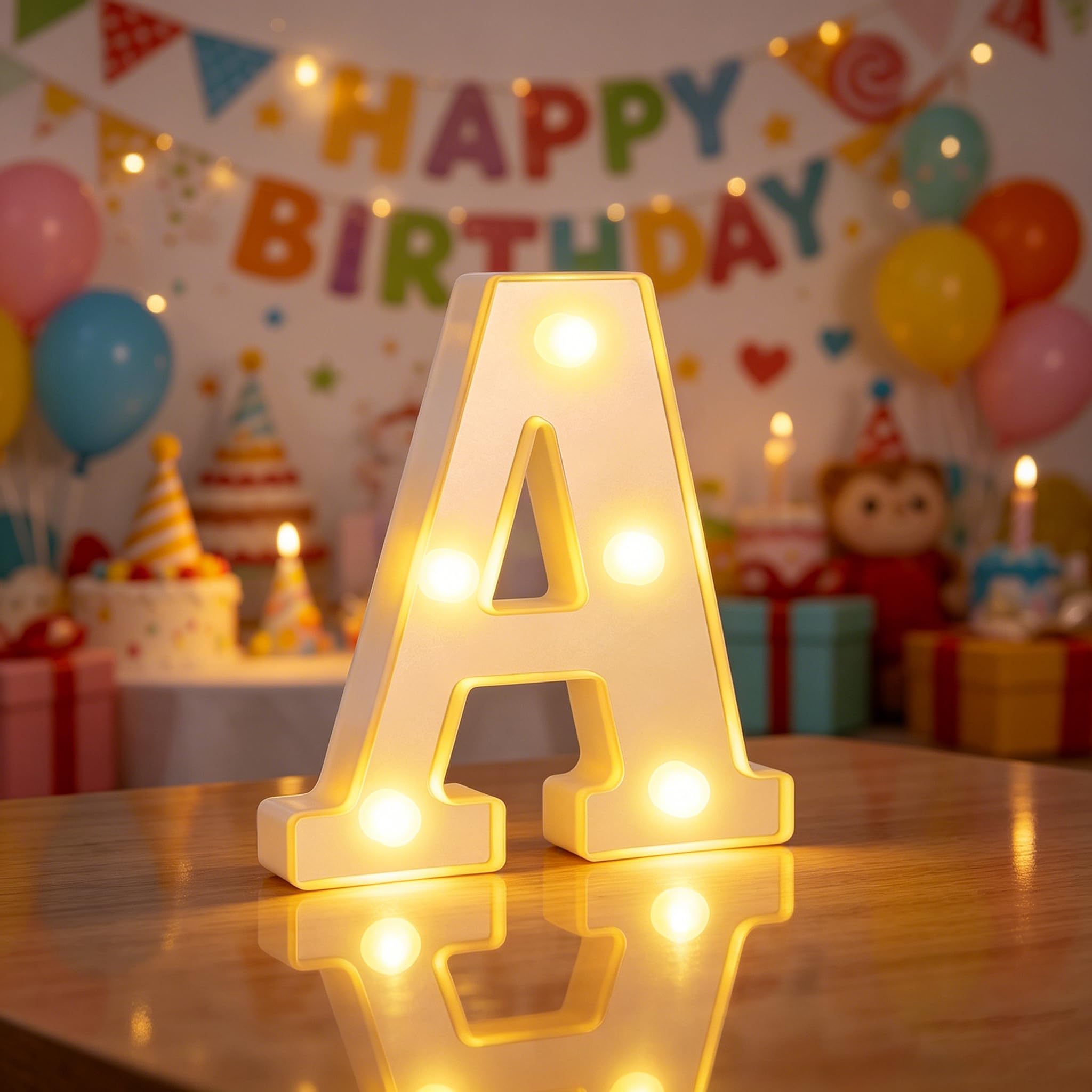 LED Light up Letter A, Letter Lights, Marquee Letter Sign for Girls Women Bedroom Accessories, Warm White 6.3IN Alphabet Sign for Valentine Party Birthday Decorations (A)