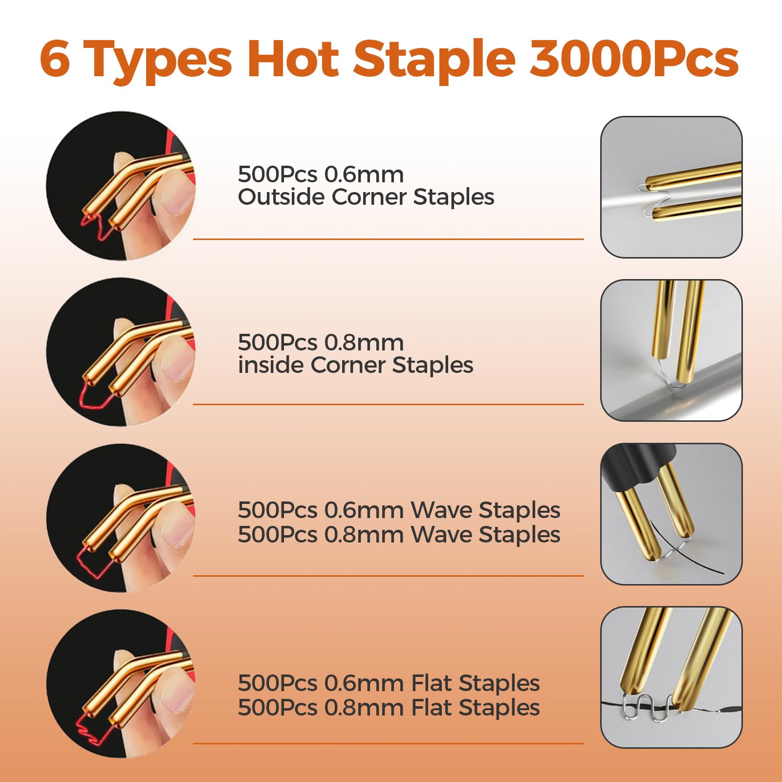 3000 PCS Plastic Welding Staples - Image 2