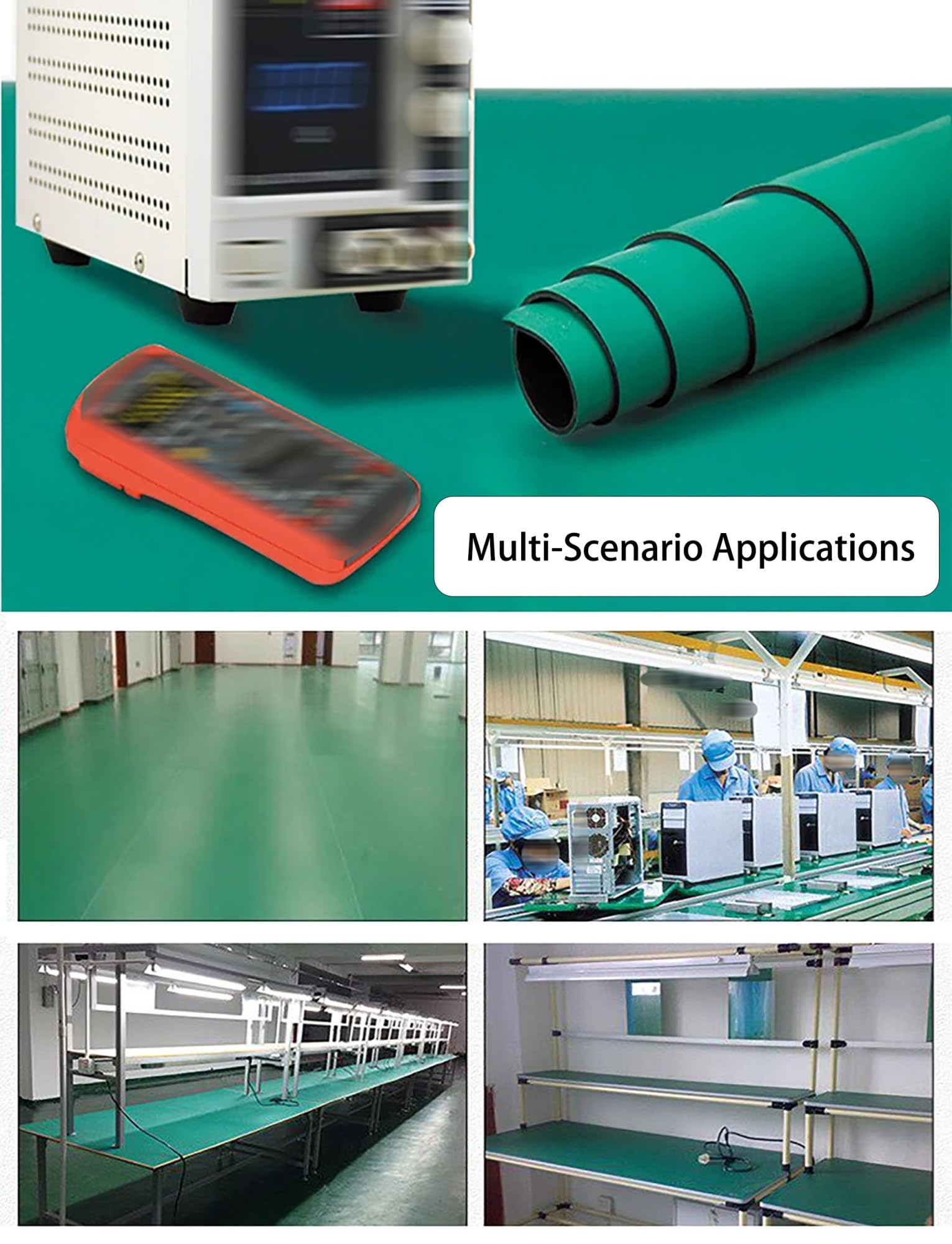 Alfombrilla de soldadura antiestática, resistente al calor, para reparación de teléfonos y electrónica, alfombrilla duradera para banco de laboratorio de 70 x 1000 cm
