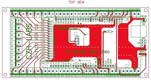 Miniatura 3 de Electronics-Salon módulo adaptador de terminal de tornillos en bloque, para montaje en riel DIN, para Arduino MEGA-2560 R3.