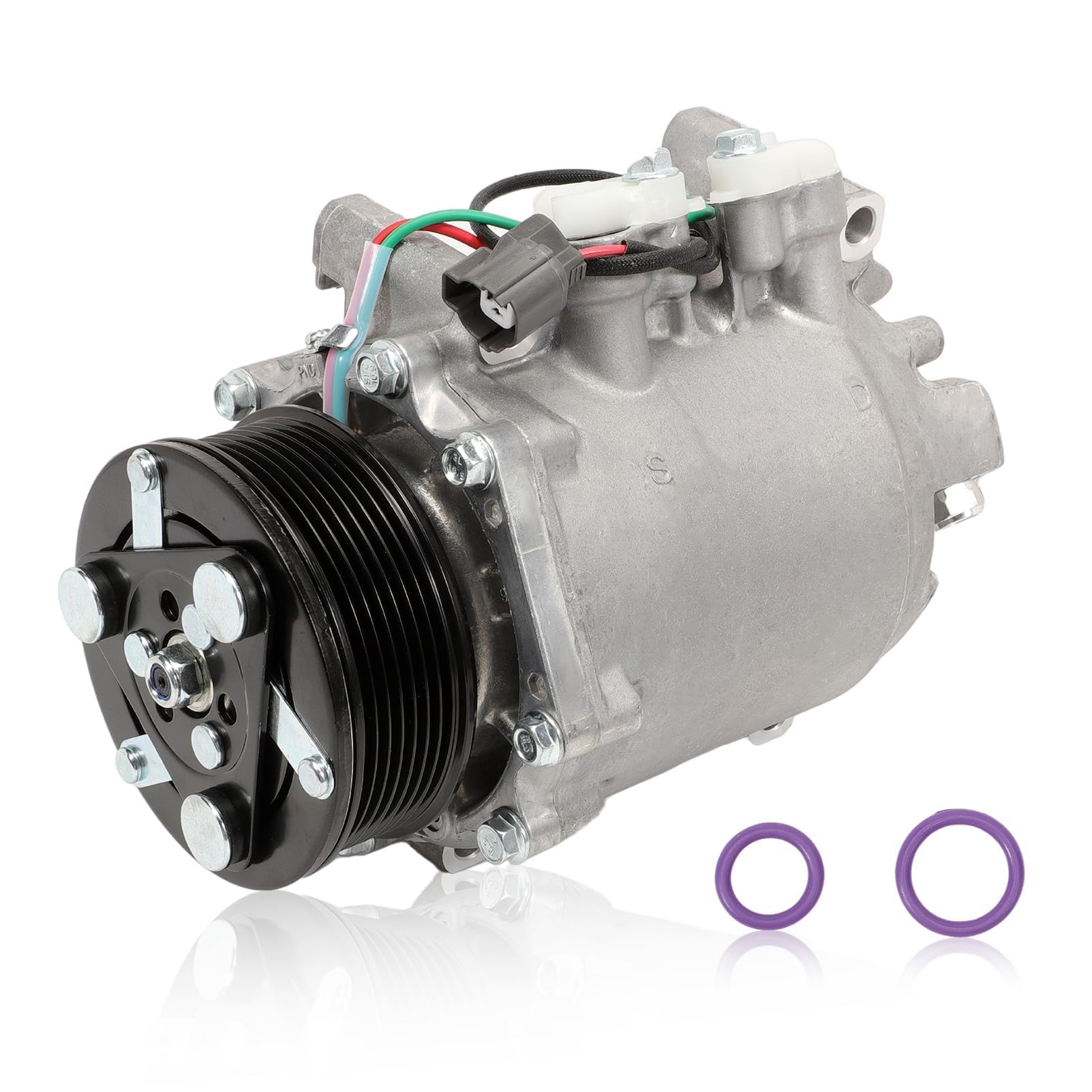 Photo 1 of A/C Compressor with Clutch for Acura TSX 2.4L 2004 2005 2006 2007 2008 – Fast Cooling Replacement Air Conditioner Compressor (OE# 38810-RBBA-0, 58886, 57886)