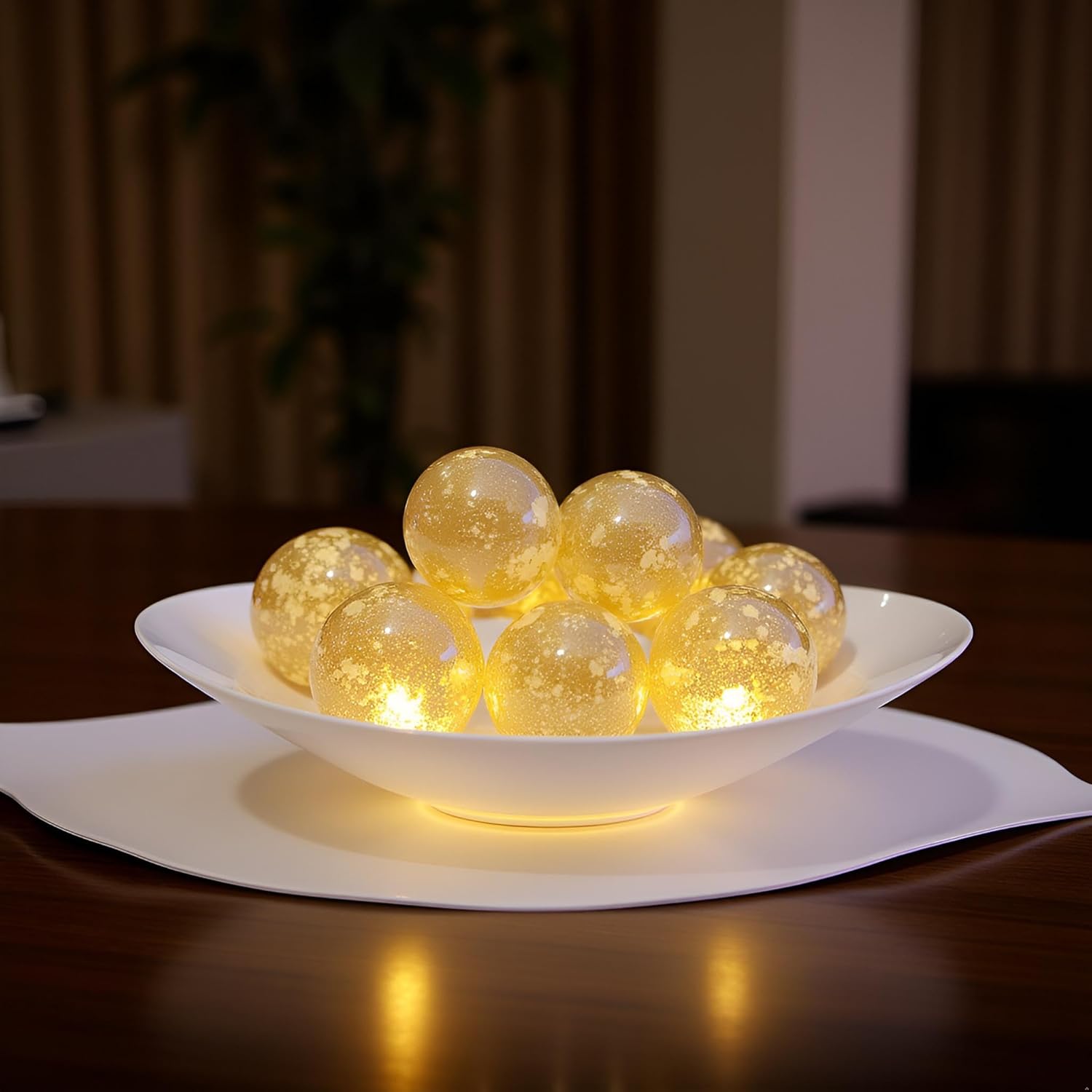 10Pcs Gold Marbles Glow in The Dark Marbles for Glass Glass Ball Luminous Ball Runs for Marble Games DIY and Home Decoration, Dice and Marble Games(12mm/0.47in)