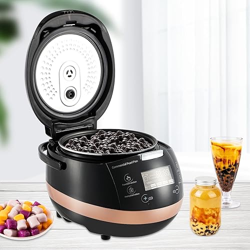 Olla de perlas totalmente automática Pearl Tapioca Olla Perlas Maker 5L para té Boba y té de burbujas y té de leche Pantalla táctil 110V