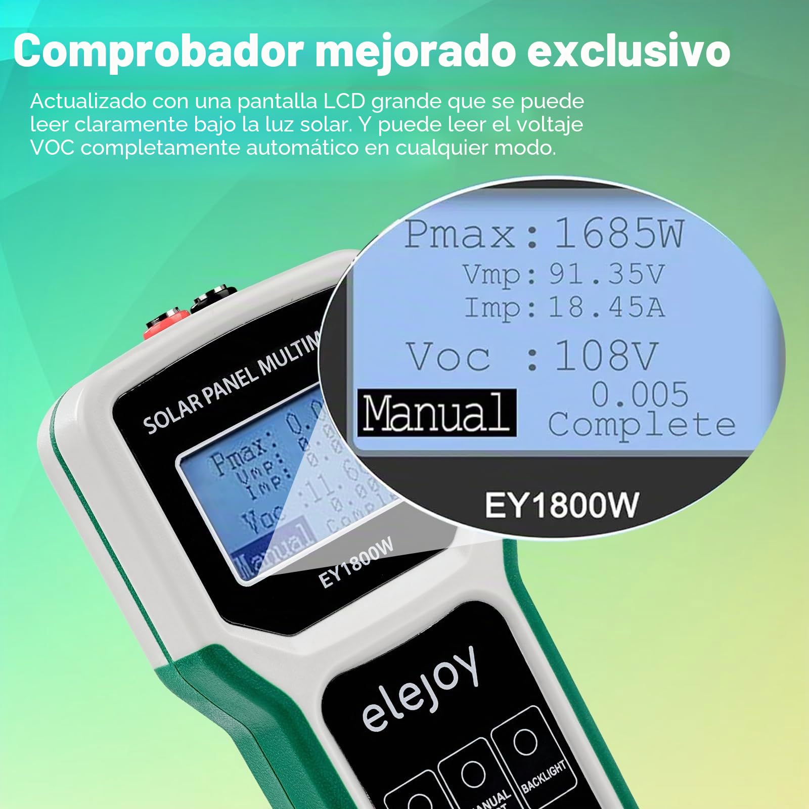 Solar Panel mppt tester 1800W Comprobador de paneles solares PV dispositivo de medición solares optimizador Para medir la potencia de los módulos solares, no superior a DC 20-120V 60A.