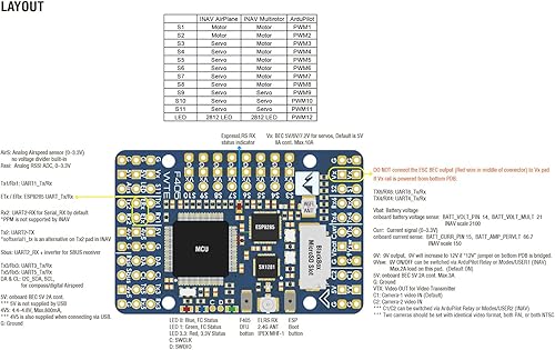 Miniatura 4 de Matek F405 WTE - Controlador de vuelo STM32F405RGT6 integrado OSD ranura DPS310 para RC FPV Racing Drone