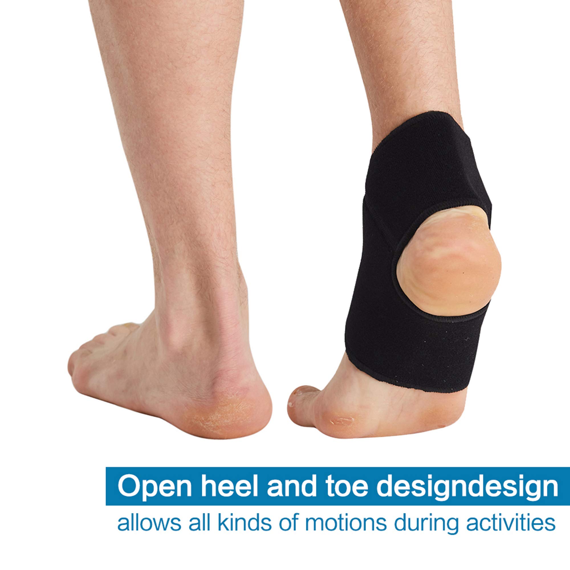 Cotill - Tobillera de Neopreno Transpirable y Ajustable para Correr, Baloncesto, Large, Negro