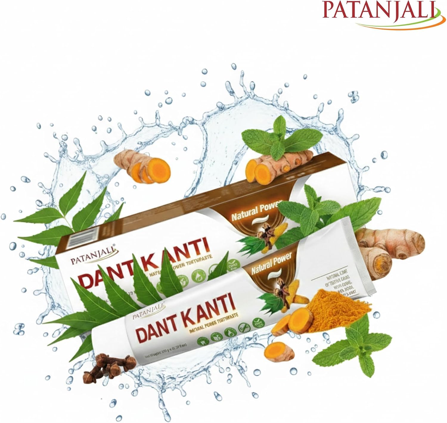 Patanjali Dant Kanti Natural Toothpaste - 3.5 oz (Pack of 3) | Herbal Oral Care | Freshens Breath & Fights Plaque image 3