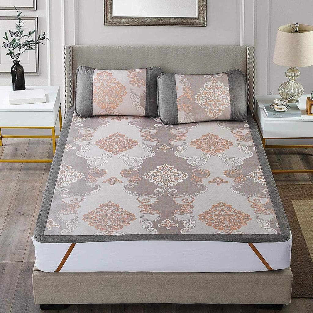3-Piece Mat Summer Cooling Mattress Topper, Cooling Mat Mattress Pad Cover (Queen) Grey