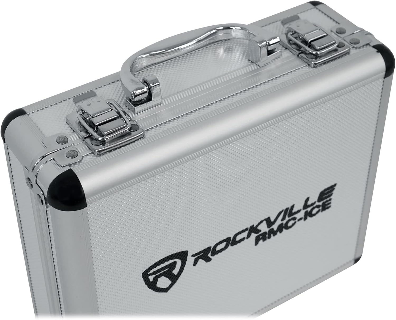 Rockville RMC-ICE Pro Dynamic Vocal Microphone, Cardioid, Faux Diamond-Covered, Rugged Metal Body, 2 Cables, Case, Mic Clip, for Stage, Studio, Karaoke