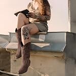 SheSole Femmes Cowgirl Cowboy Bottes pour les femmes Wide Calf Fashion Western Chaussures