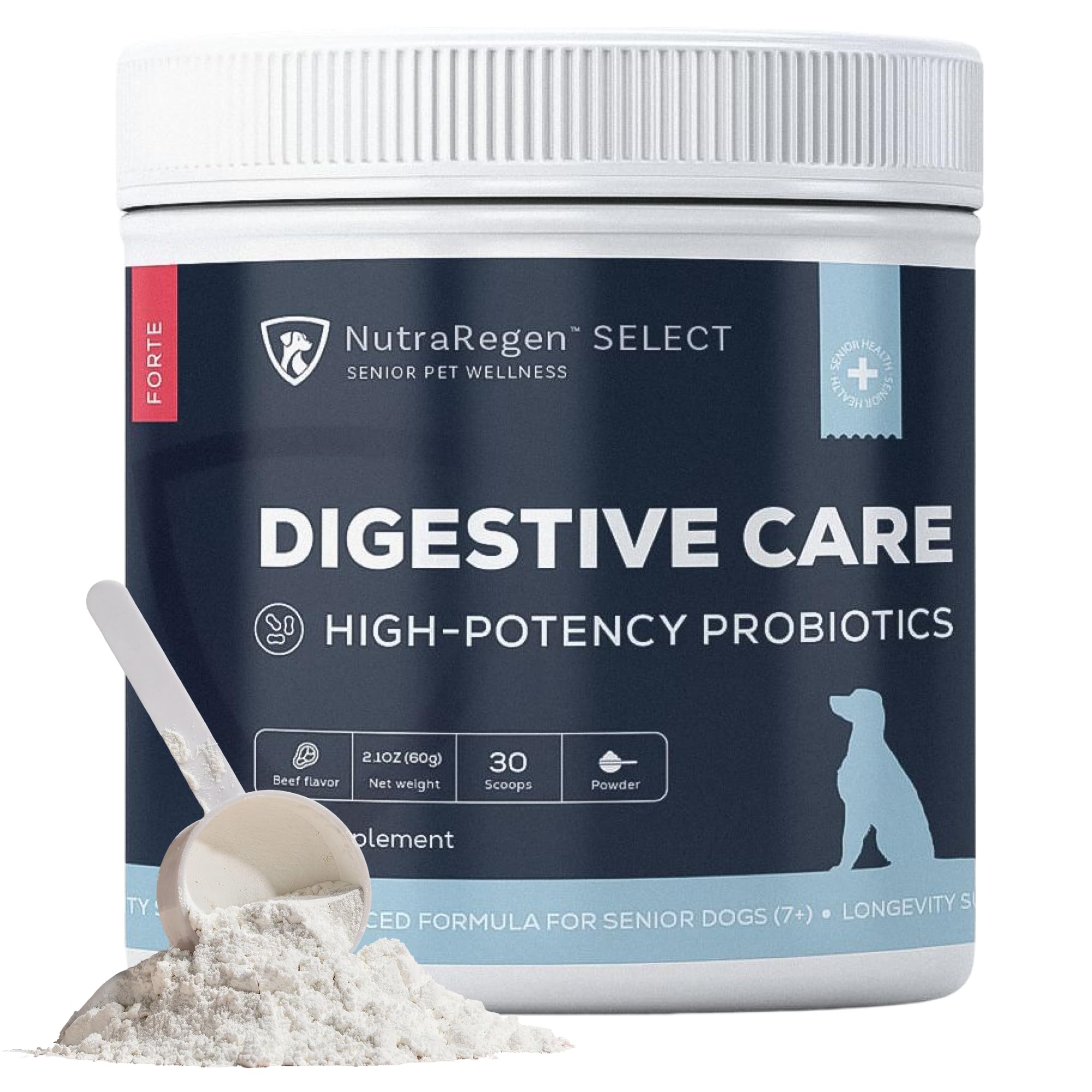 NutraRegen Forte Probiotic Supplement for Dogs – 7B CFU – Gut Support