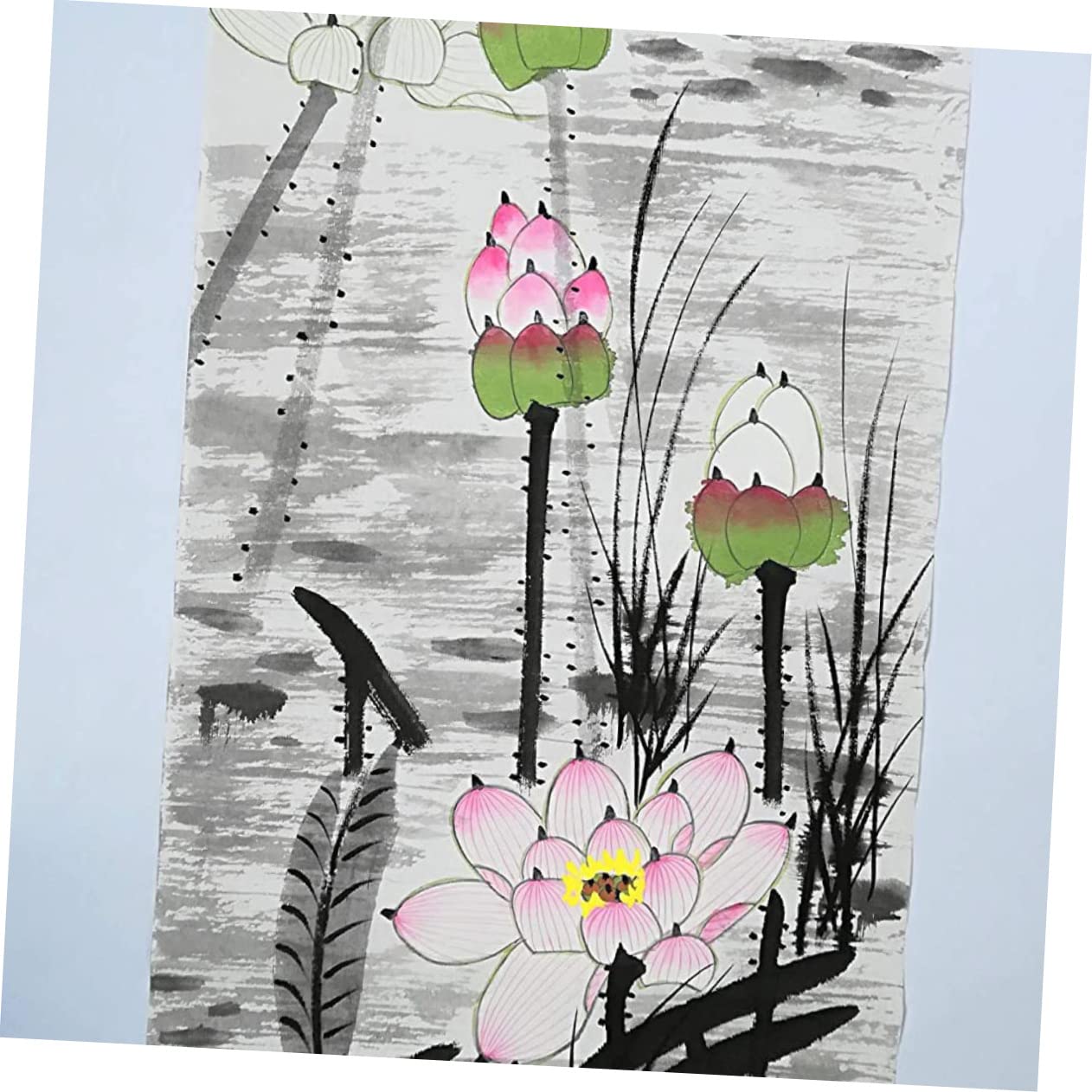 Hemobllo Premium Xuan Papier Rolle zum Schreiben und Malen mit Dickem Atmungsaktivem Papier für Chinesische Kalligraphie und Traditionelle Malerei Weißes Zeichenpapier