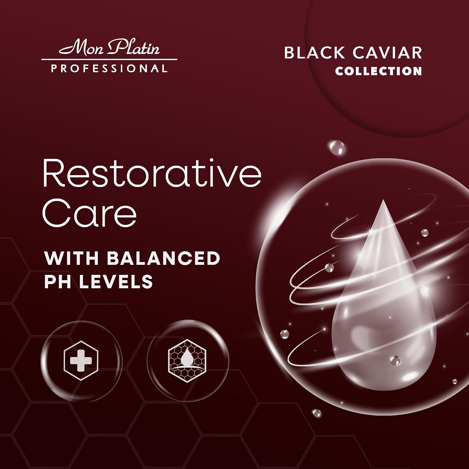 Mon Platin Professional Black Caviar Blonde Hair Shampoo - Intensive Moisturizing Shampoo for blonde, bleached, or Color Treated Hair - Special Antistatic Formula,SLS/Salt Free 500ML