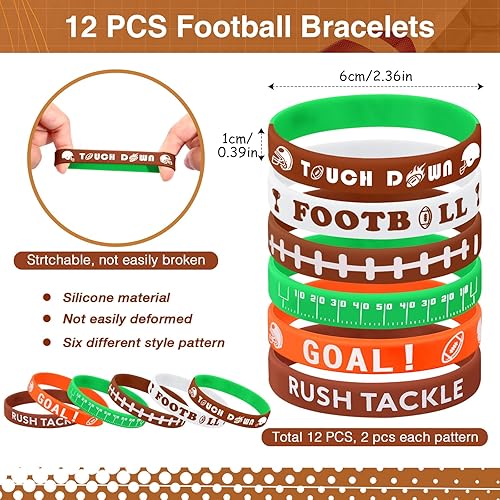 Miniatura 2 de Aoriher Juego de recuerdos de fiesta de fútbol, rellenos de bolsas de golosinas de fútbol, silbato de juguete, calcomanías, llavero de bola de