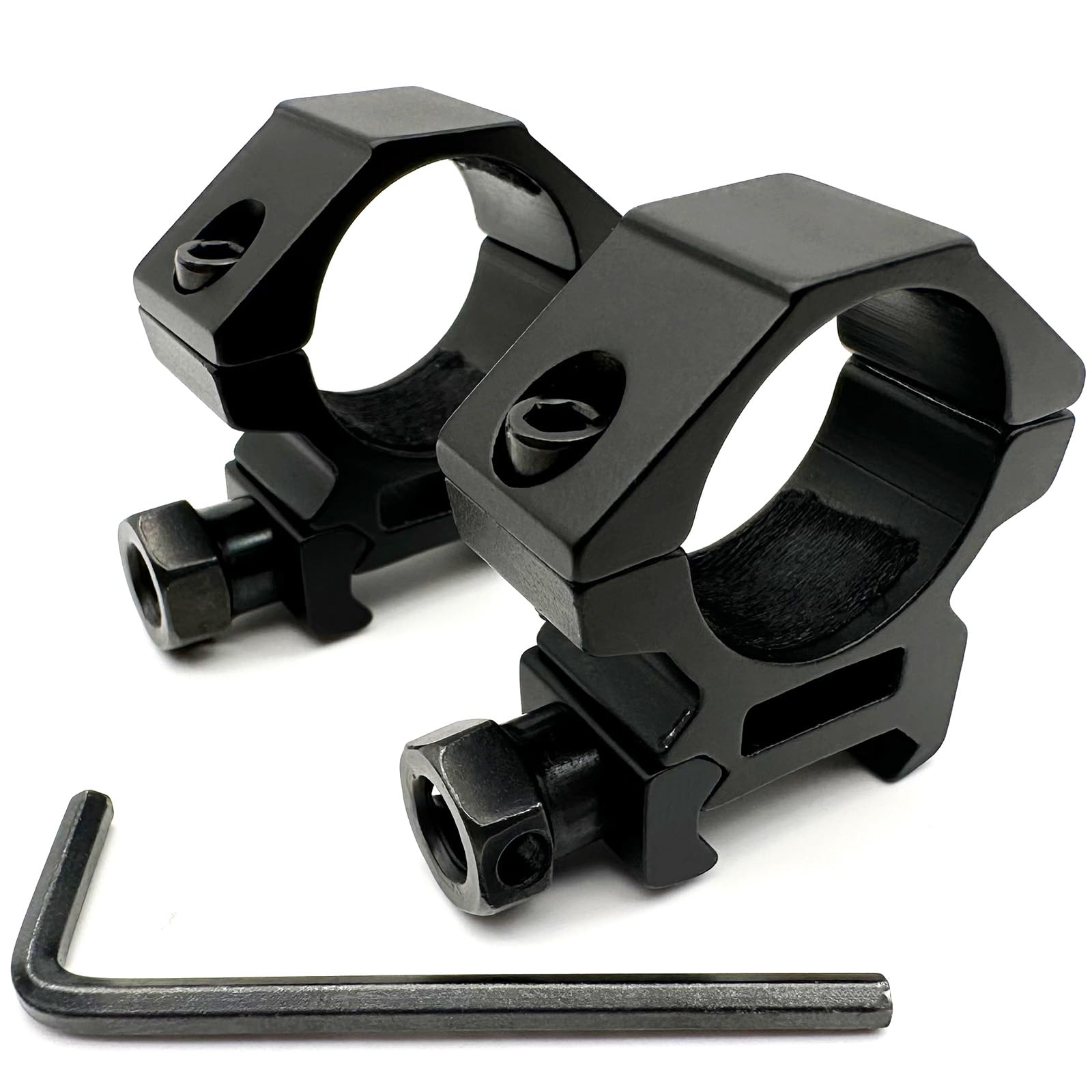 KKIKK 1 inch Scope Rings for Picatinny Rail, 2-PCS Low Scope Mount Rings