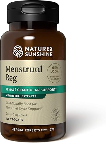 Nature's Sunshine Menstrual Reg, 100 cápsulas, Kosher Suplemento de hierbas ayuda a mantener el equilibrio hormonal y promueve un ciclo menstrual