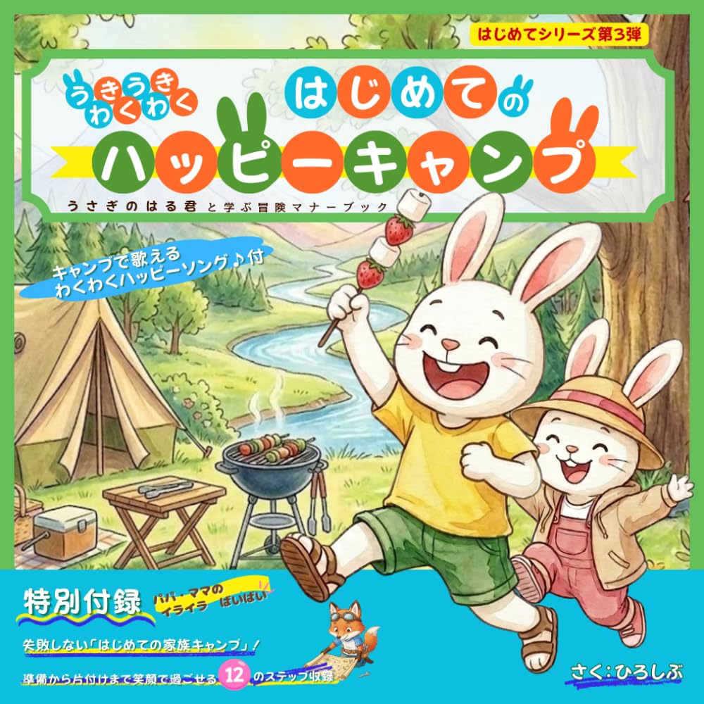 うきうき わくわく はじめての ハッピー キャンプ: うさぎ のはる君と 学ぶ 冒険 マナー ブック