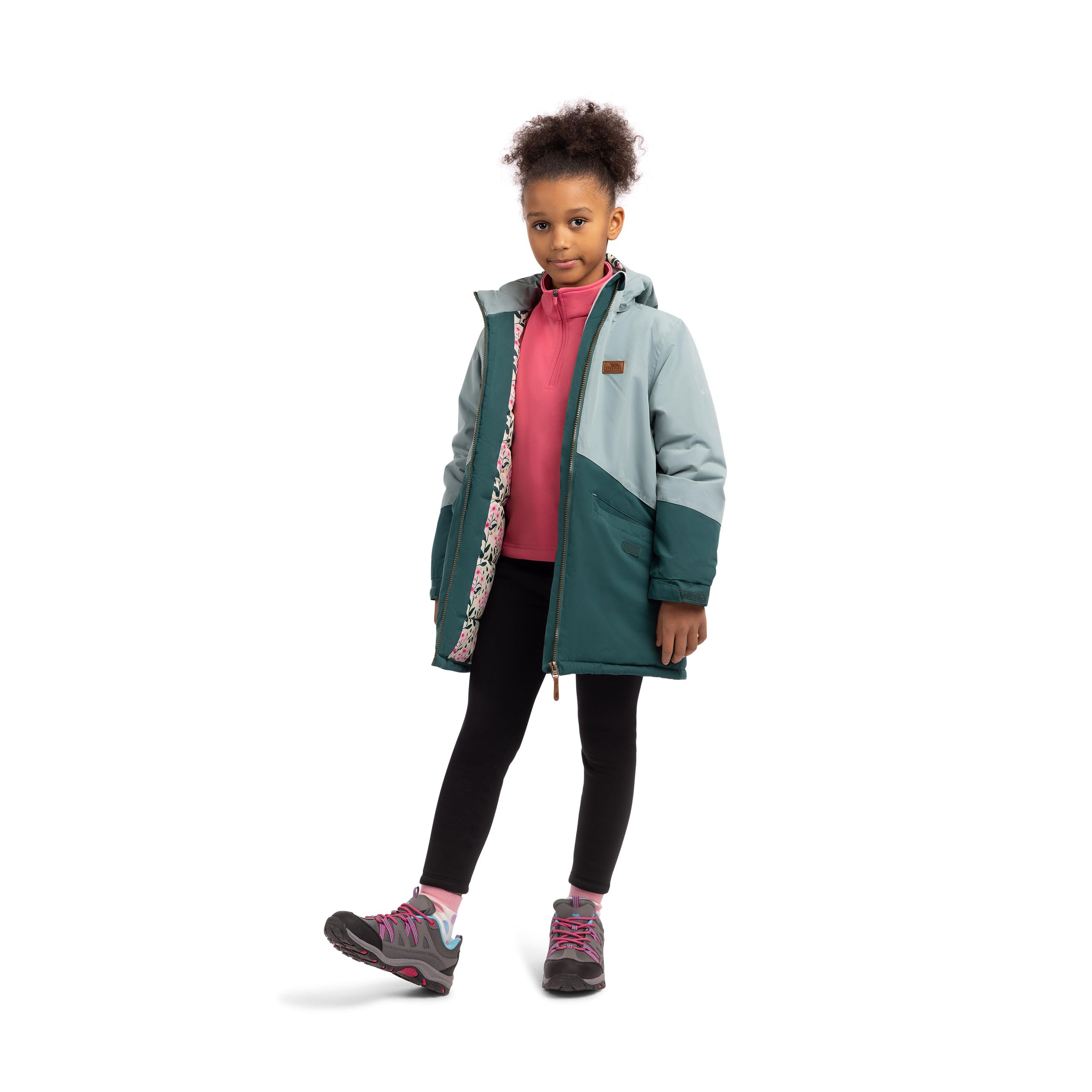 Trespass Teal Mist Kids Padded Waterproof Jacket Oleta 5/6