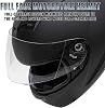 CARTMAN Casco ligero grande integral, certificado DOT para carreras con visor | Casco abierto negro mate. Adulto/Adolescente. ABS DOT, ventilado, resistente a la intemperie, ajustable. Incluye goggles/guantes. Para calle, tierra, nieve. 5