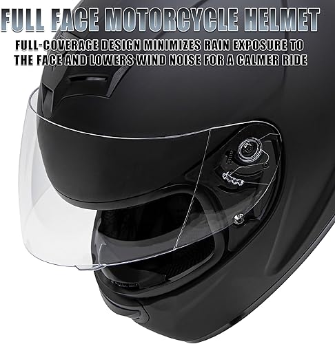Miniatura 3 de Cartman Casco de moto de cara completa, certificado por DOT para bicicletas de carreras y de calle, casco de visera para adultos con diseño