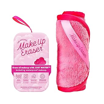 The Original MakeUp Eraser PRO, Effortlessly Remove All Makeup Using Only Water, Including Waterproof Mascara, Eyeliner, Foundation, Lipstick, Sunscreen,and More! Original Pink, 1ct.