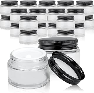 Paquete de 24 tarros de vidrio transparente d...
