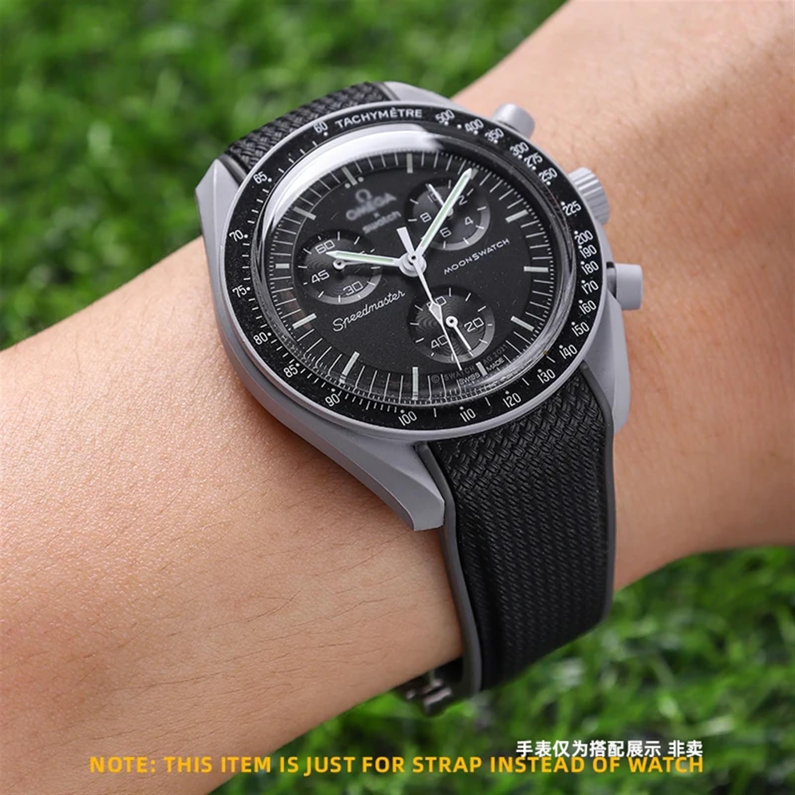 JDIME Silicone 20 mm adapté pour bracelet Omega Swatch MoonSwatch interface incurvée bracelet de montre en caoutchouc silicone Seamaster 300 pour Omega X Swatch Joint Sports célestes