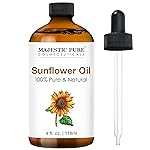 Majestic Pure Essential Oil with Glass Dropper - 100% Pure and Natural - Essential Oils for Diffuser, Aromatherapy, Soap and Candle Making, Sunflower Essential Oil, Sunflower Oil, 4 Fl Oz