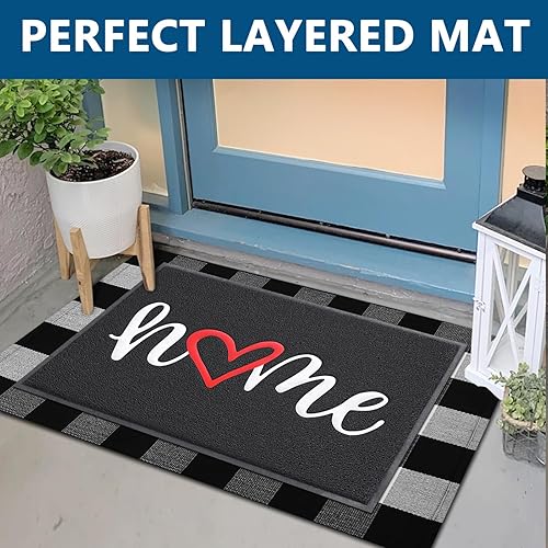 Vista 63 de EARTHALL Divertidos tapetes con texto en inglés "Hello Mats" para exteriores/interiores, 48 x 32 pulgadas, tapete para puerta delantera, entrada al