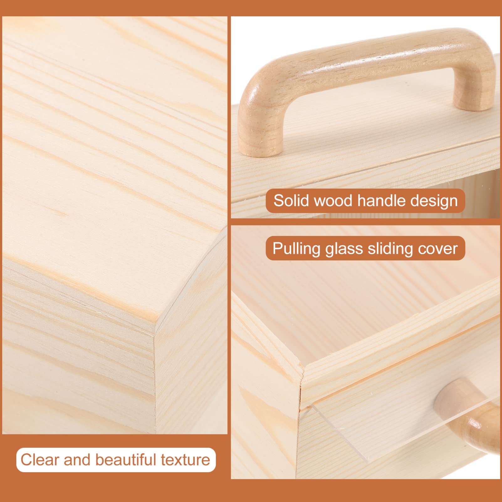 KOMBIUDA Scatola in Legno Personalizzata Scatola Portaoggetti Resistente E Durevole Design Semplice Per Feste Di Nozze E Regali