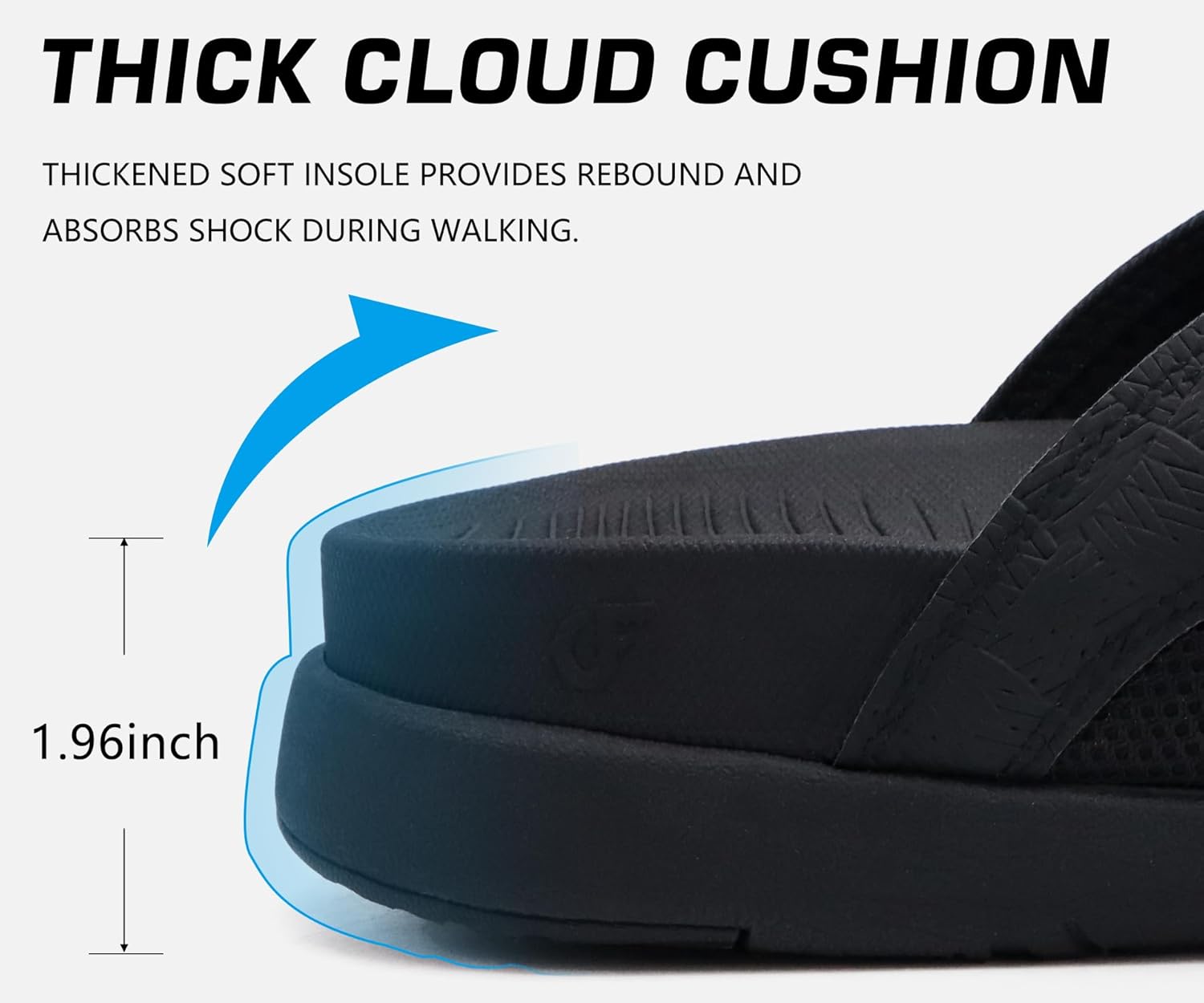 COFACE Flip Flops for Men with Arch Support Comfortable Man Thong Sandals Adjustable Beach Flip-flop Outdoor - Image 4