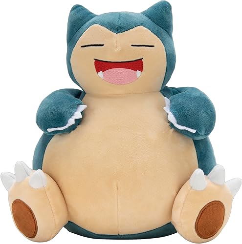 Pokemon - Peluche grande de Snorlax de 12 pulgadas, con licencia oficial, generación uno, auténtica figura de juguete de peluche suave de 12