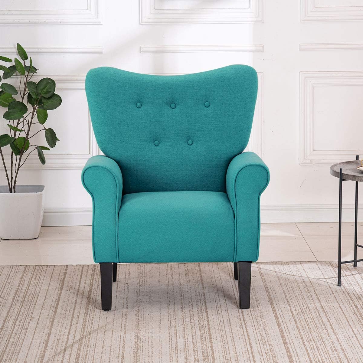 Buy Dnyker Modern Accent Chair Comfy Armchair Single Wingback Chair Made Of Wooden And Linen Fabric Sofa For Living Room Bedroom Office Tiffany Blue Online In Indonesia B091926hxg Buy Dnyker Modern Accent Chair Comfy Armchair Single Wingback Chair Made Of Wooden And Linen Fabric Sofa For Living Room Bedroom Office Tiffany Blue Online In Indonesia B091926hxg