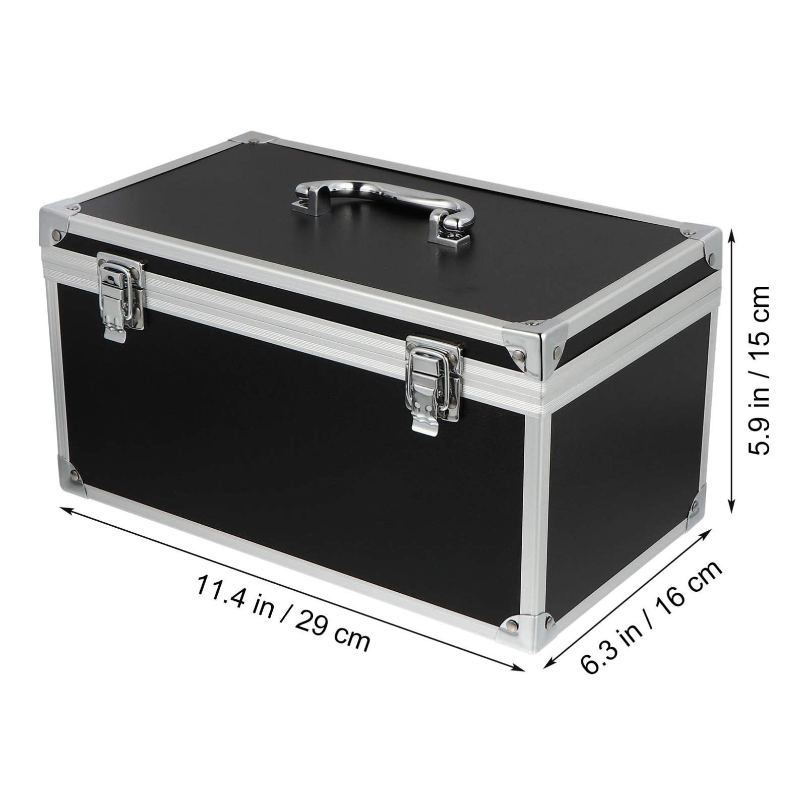 DOITOOL Mallette à Outils en Aluminium Mallette de Transport avec Mousse Rembourrée Boîte à Outils de Rangement Verrouillable Mallette de Transport Portable pour Instruments de Mesure
