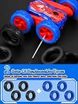 Voitures de télécommande Spider pour enfants, conduite à double côté 2,4 GHz RC Voiture, 360° Rotation et Flip, Stunt Car Toy avec bande de lumière pour Noël Cadeaux d'anniversaire pour 3 4 5 6 7 8 Âge Garçons Filles Idées cadeaux