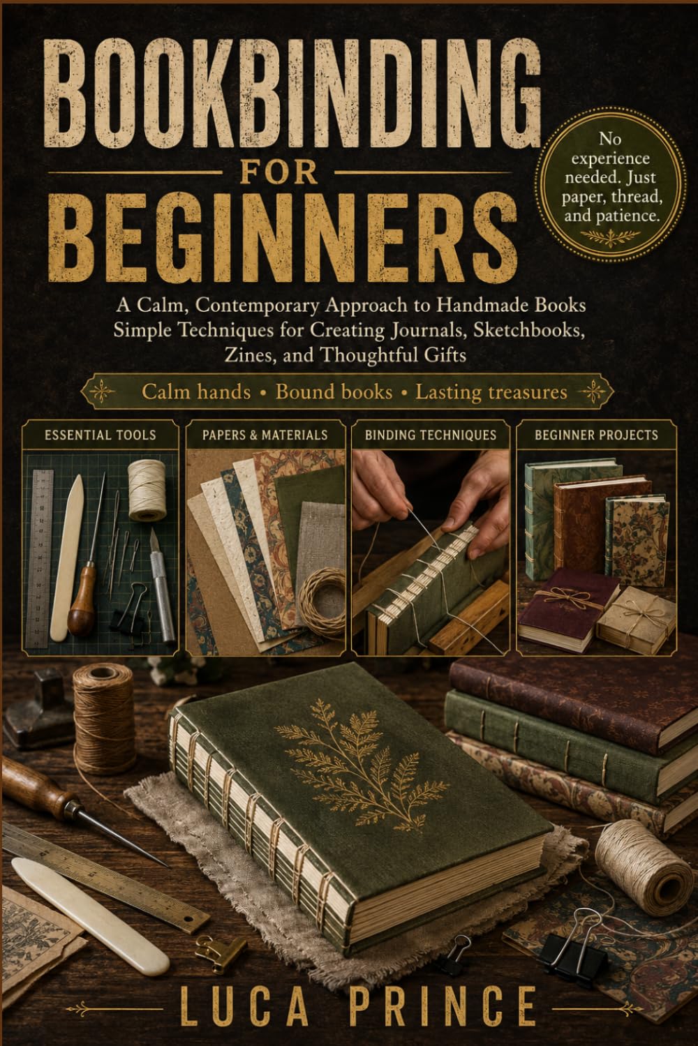 BOOKBINDING FOR BEGINNERS: A Calm, Contemporary Approach to Handmade Books – Simple Techniques for Creating Journals, Sketchbooks, Zines, and Thoughtful Gifts