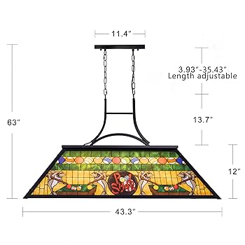 アンティーク.ビリヤード Amazon.com: TOCHIC Vintage Pool Table Light, 3-Light Rustic