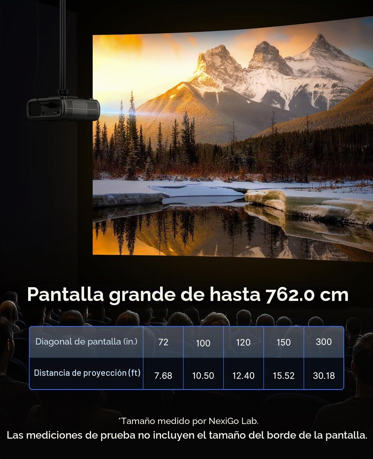 NexiGo Proyector PJ40 Pro con Google TV, resolución nativa 1080p, compatibilidad con 4K, Mejora de Imagen Mediante IA, 800 lúmenes ANSI, proyector Inteligente con corrección automática de Keystone