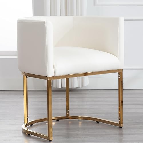 Miniatura 73 de Silla de comedor tapizada, moderna silla lateral de barril, sillas de comedor tapizadas, cómoda silla auxiliar de cocina para sala de estar, color