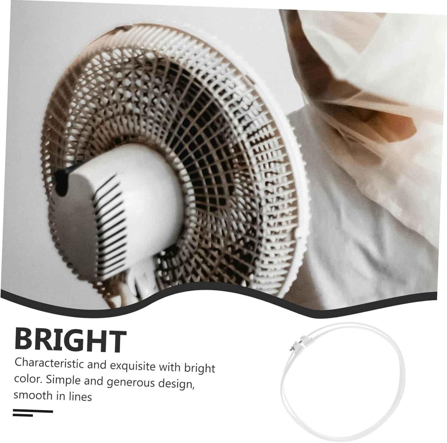 Electric Fan Retaining Hoop 16-inch Fixed Ring for Desk Wall Fans White Fan Parts Accessories