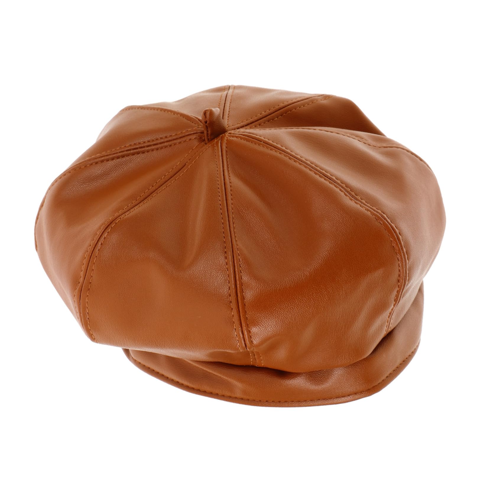 BESPORTBLE Daily Wear Boys and Girls Beret Fashionable Pu Leather Hat Comfortable for Parties and Holidays Unique Design